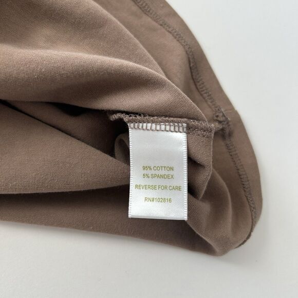 Garnet Hill Lace Accented Cami Tank Brown Womens Size Medium Adjustable Straps - Picture 7 of 8